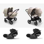Donkey 5 Trio Gemellare Black-Desert Taupe con Cloud T I-Size