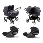 Donkey 5 Trio Gemellare Graphite-Stormy Blue e Cloud T I-Size