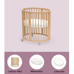 Stokke Sleepi Mini V3 Natural con Materasso e lenzuolo