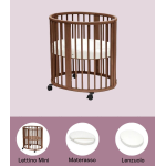 Stokke Sleepi Mini V3 Warm Brown con materasso e Lenzuolo