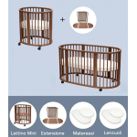 Stokke Sleepi V3 Warm Brown Set Culla e Lettino con materassi e lenzuoli