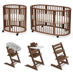 Stokke Set Nascita neonato Kit Sleepi V3 e Tripp Trapp 4 in 1 Warm Brown