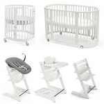 Stokke Set Nascita neonato Kit Sleepi V3 e Tripp Trapp 4 in 1 White