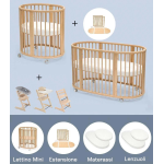 Stokke Set Nascita neonato Kit Sleepi V3 e Tripp Trapp 4 in 1 Natural