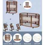 Stokke Set Nascita neonato Kit Sleepi V3 e Tripp Trapp 4 in 1 Warm Brown