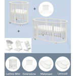 Stokke Set Nascita neonato Kit Sleepi V3 e Tripp Trapp 4 in 1 White