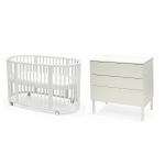 Stokke Cameretta Sleepi Bed V3 White con materasso e cassettiera