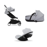 Stokke Trio Yoyo 3 White-Stone con Cybex Cloud G I-Size