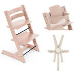 Stokke Seggiolone Tripp Trapp Serene Pink con Baby Set e Cinture
