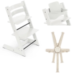 Stokke Seggiolone Tripp Trapp White con Baby Set e Cinture