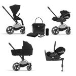 Cybex Priam 4 in 1 Sepia Black-Chrome Black con Cloud T I-Size Plus e Isofix
