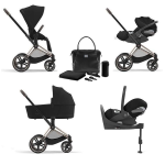 Cybex Priam 4 in 1 Sepia Black-Rosegold con Cloud T I-Size Plus e Isofix