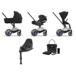 Cybex e-Priam 4 in 1 Sepia Black-Chrome Brown con Cloud T I-Size Plus e Isofix